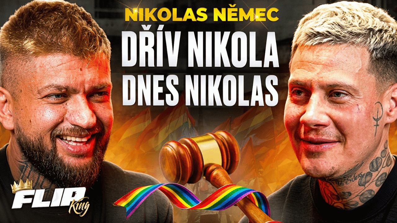 Nikolas Němec jako host FLIPKING podcastu v rozhovoru o své životní cestě, osobní identitě a zásadních životních změnách.